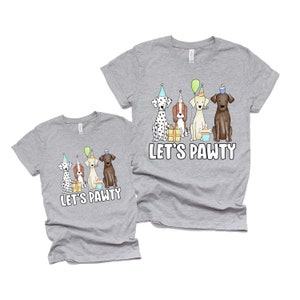 let's pawty - dog birthday - dog shirt - puppy birthday - dog lover - kids dog shirt - dog decorations - puppy bday - doggie birthday - kids