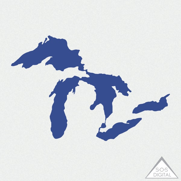 Great Lakes Clipart, Michigan Clipart, Great Lakes PNG, State of Michigan, Mitten, Small Commercial Use OK, PNG, Clipart, scrapbook element