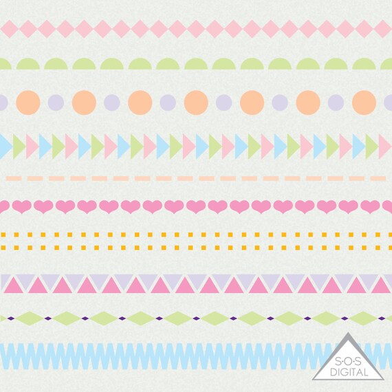 digital borders geometric borders 12 inch border frame etsy etsy