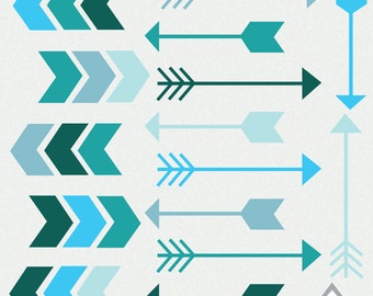 Teal Arrow Clipart, Blue Arrows, Clipart Arrows, Digital Arrows, Chevron, Teal Blue, Teal Green, PNG Arrow, Tribal, PNG Files, Commercial