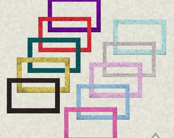 Digital Frames, Glitter Frames, Clipart Frames, Glitter Picture Frames, Basic Frames, Rectangle, Box, PNG Files, Small Commercial Use