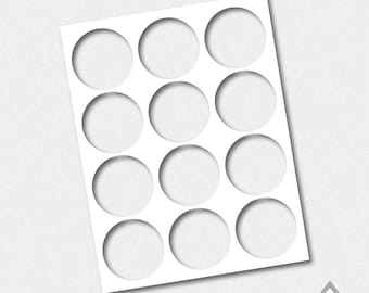 2,5 inch cirkel sjabloon, partij afdrukbare sjabloon, PNG-sjabloonbestand, cupcake topper sjabloon, klein commercieel gebruik, transparante achtergrond