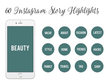 60 Instagram Story Highlight Icons words, highlight icon covers, cover images, simple word image