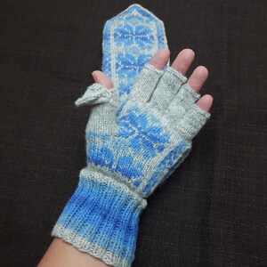 Convertible mittens Wool mittens Winter mittens Knitted mittens Convertible gloves Fingerless mittens gloves