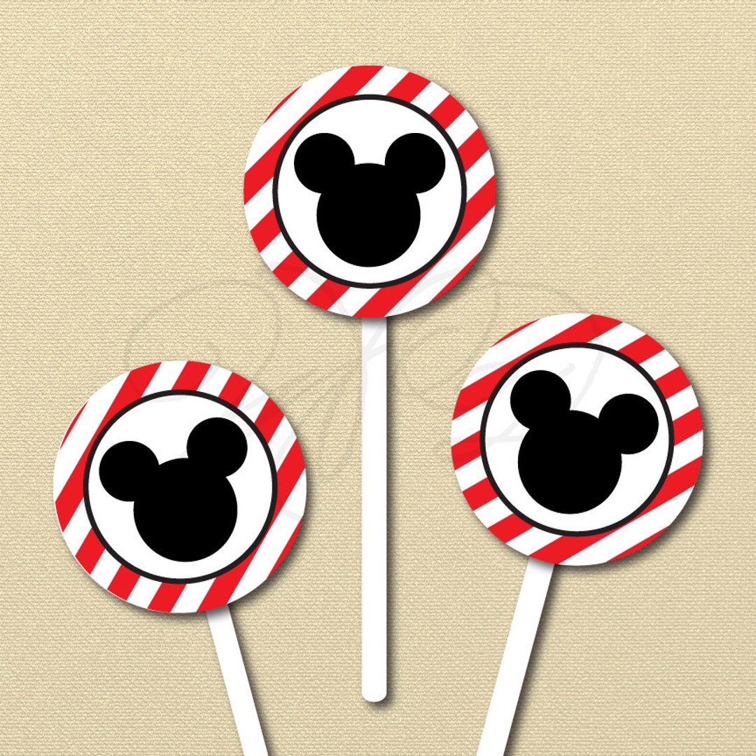Mickey Mouse Printables Mickey Cupcake Topper Mickey Mouse - Etsy