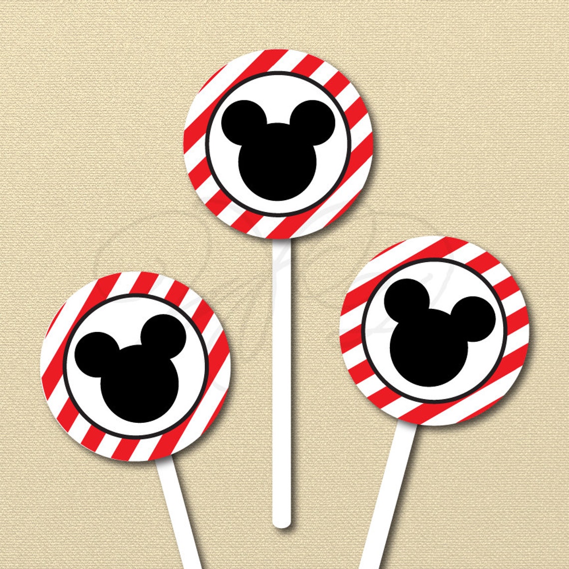 Mickey Mouse Printables Mickey Cupcake Topper Mickey Mouse | Etsy