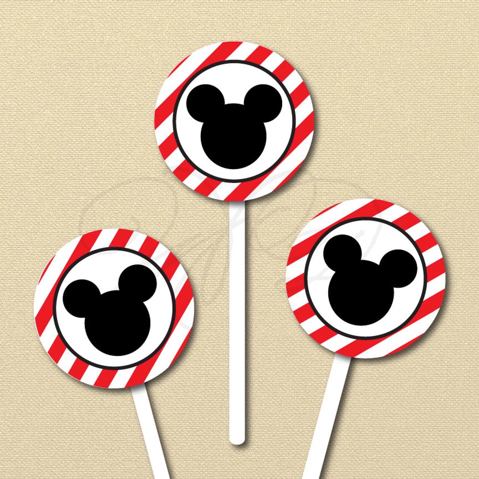 Mickey Mouse Printables Mickey Cupcake Topper Mickey Mouse | Etsy