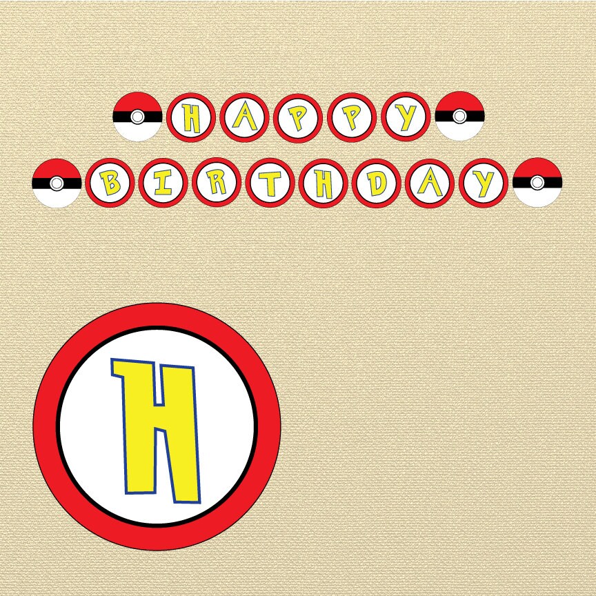 Pokemon Birthday Banner, Pokemon Occasion Printables, Pokeball banner, Pokémon, joyful birthday, printable history, prompt down load, boy birthday image relating to Printable Pokeball referred to as Pokemon Birthday Banner, Pokemon Occasion Printables, Pokeball banner, Pokémon, delighted birthday, printable report, fast obtain, boy birthday