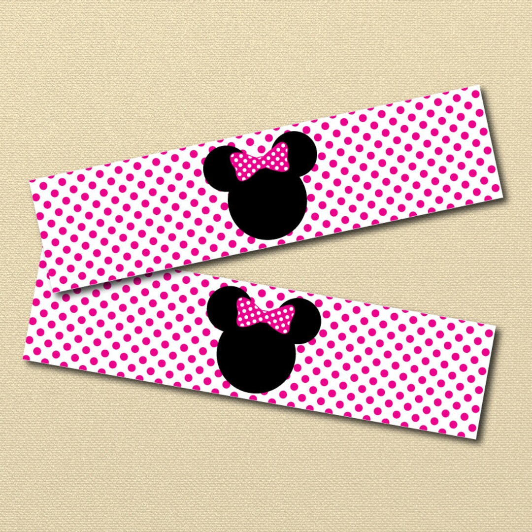 Etiquette Minnie A Imprimer Gratuit Minnie Mouse imprimables étiquettes de bouteille d'eau - Etsy Canada