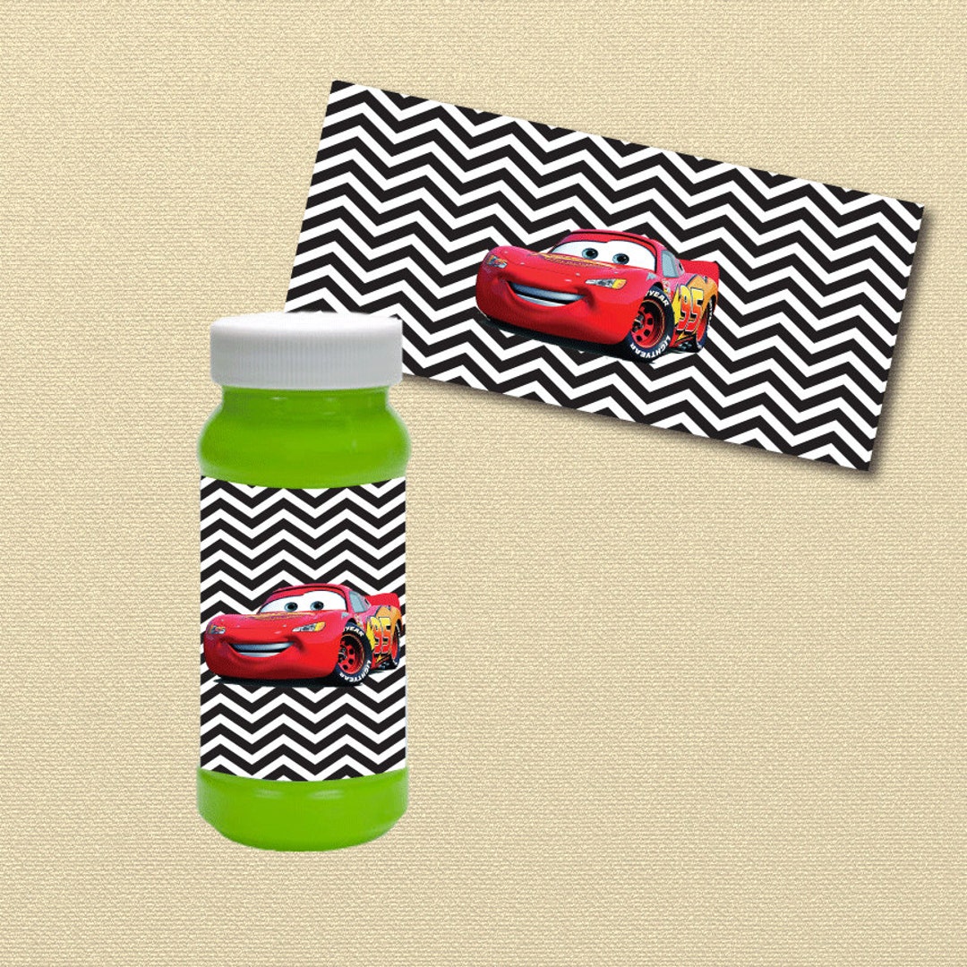 Lightning Mcqueen Party Printables, Cars Bubble Labels, Bubble Wrappers, Disney Cars Birthday ...