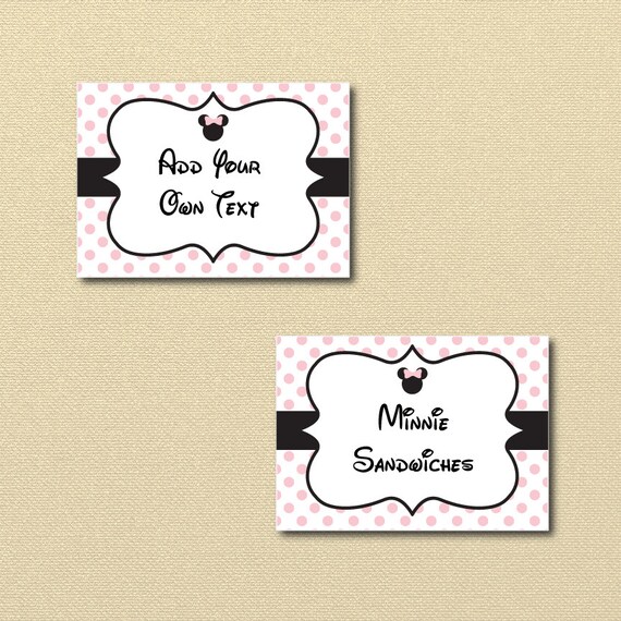 Minnie Mouse Printables Editable Labels Printable Labels - Etsy Ireland