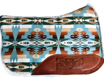 Western Trail saddle pad in Tucson Aqua