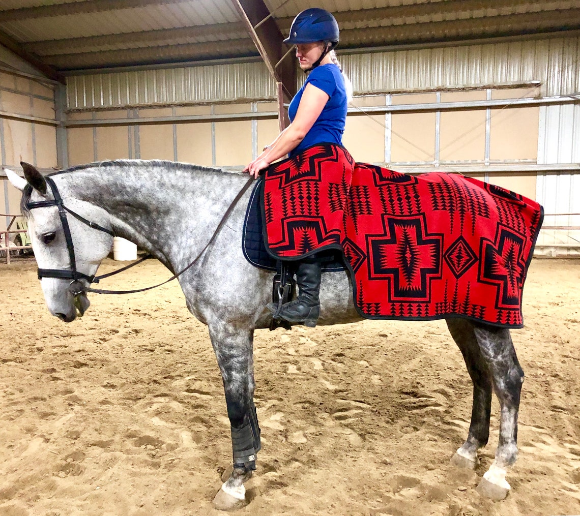 Riding Blanket in Walking Rock Red Etsy