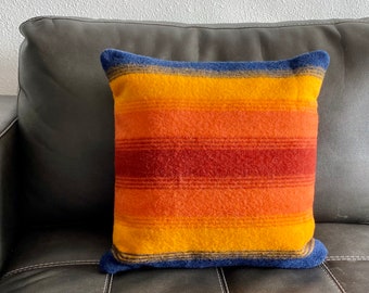 Double-sided Pattern Large Wool Pillow in National Park Grand Canyon 19” x 19”