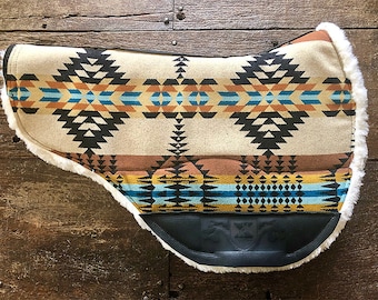 Shaped Western Trail Saddle Pad in Rancho Arroyo Tan