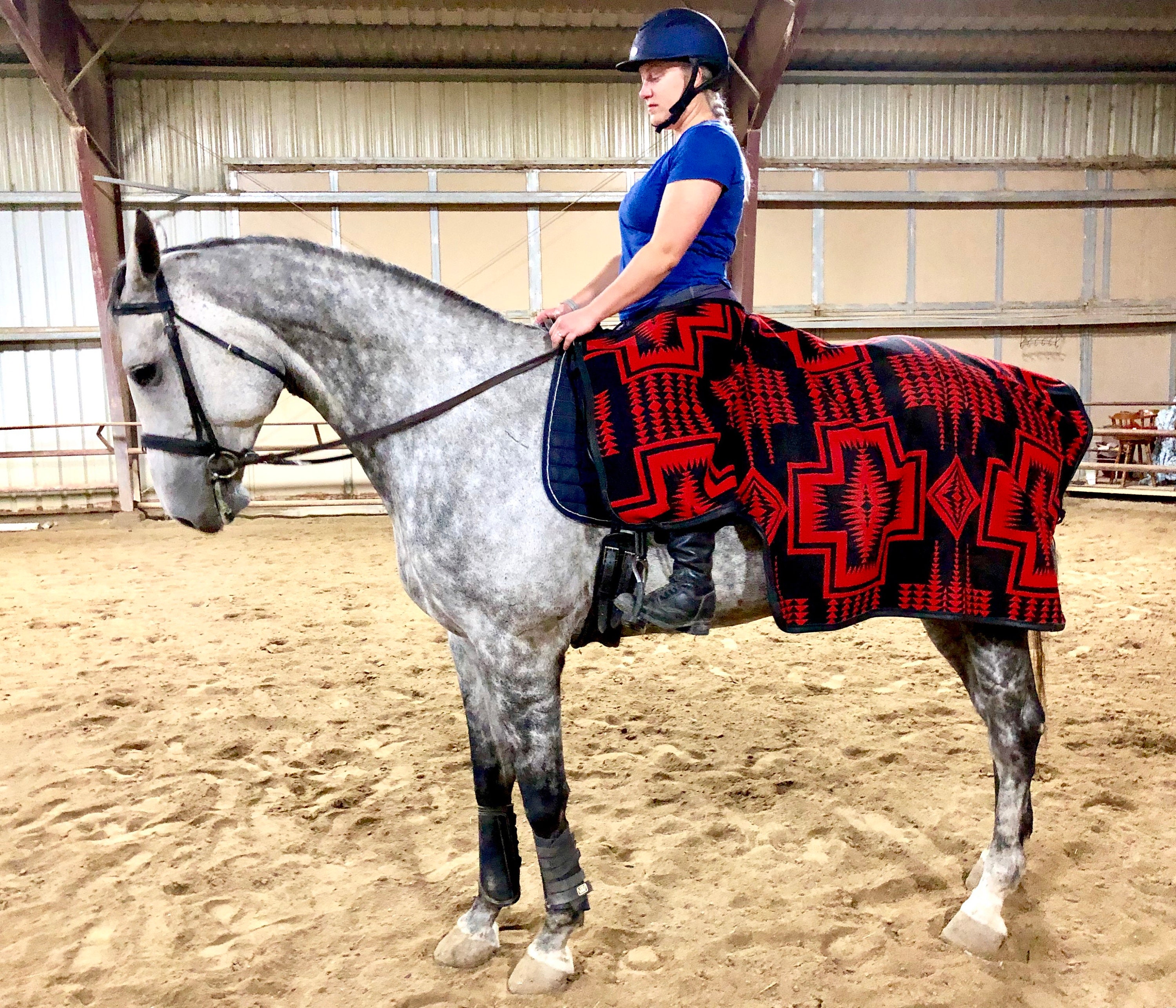 Riding Blanket in Pendleton Walking Rock Red Etsy