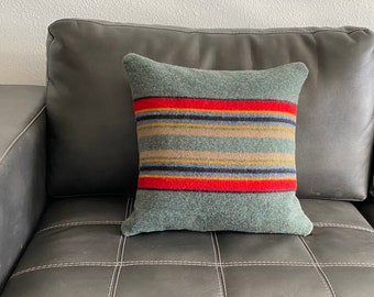 Large Wool Pillow case in Yakima Heather Green