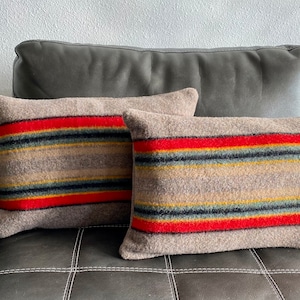 Large Wool Pillow case in Yakima Mineral Umber 16” x 24”