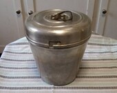 Vintage Wear-Ever T.A.C.U Co Aluminum Lunch Pail with Locking Lid Food Storage Camping Canister Ice Pail