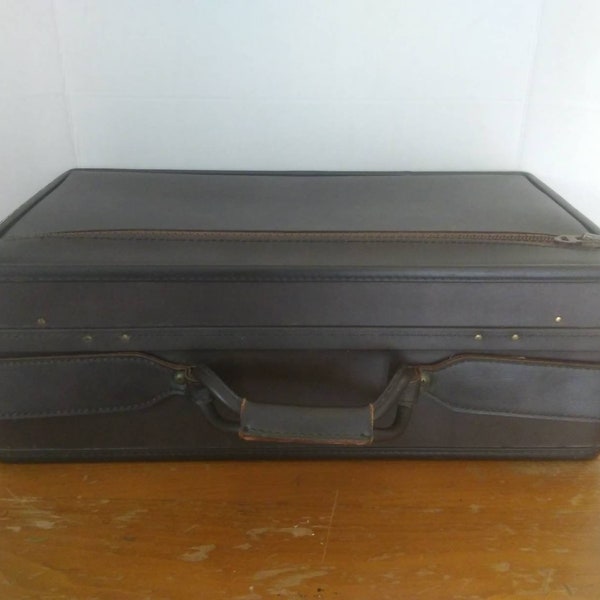 Vintage Brown Hartmann Luggage Overnight Travel Suitcase Hard Case Luggage Bag