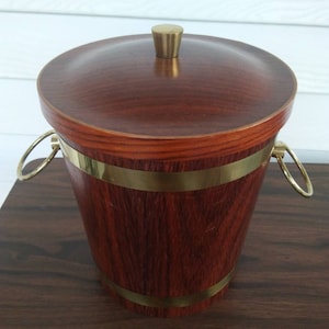 Vintage Ice Bucket Made in Japan Wine Chiller Aluminum Insulated Ice Bucket Water Bucket Barware Tableware Mancave