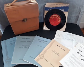 Vintage Languaphone Institut/box Case/set Lesson Course/learning