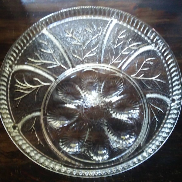 Crystal Deviled Egg Plate Etsy