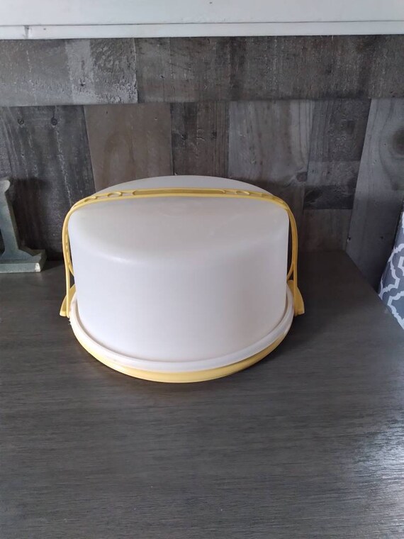Vintage Tupperware Tortenträger Torten aufbewahrung Kunststoff Umschlag Kuchentransport Bauernhaus Küche