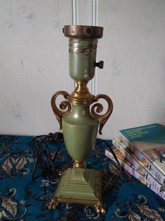 green vintage desk lamp