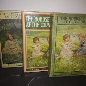3 Vintage Bobbsey Twins Hard Cover Young Adult Reading by Laura Lee Hope 1920s