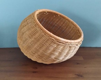 Vintage Wicker Basket Fruit Basket Food Storage Snack Basket