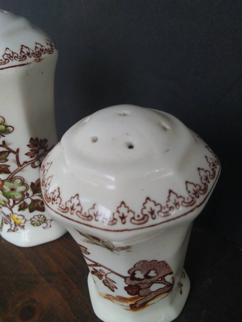 Vintage Salt and Pepper Shakers Masons Manchu England Salt and Etsy