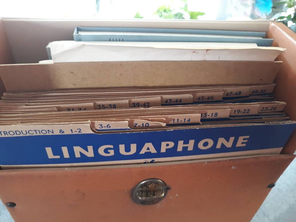 Vintage Linguaphone German Course: 33 1/3 RPM Records, Made in