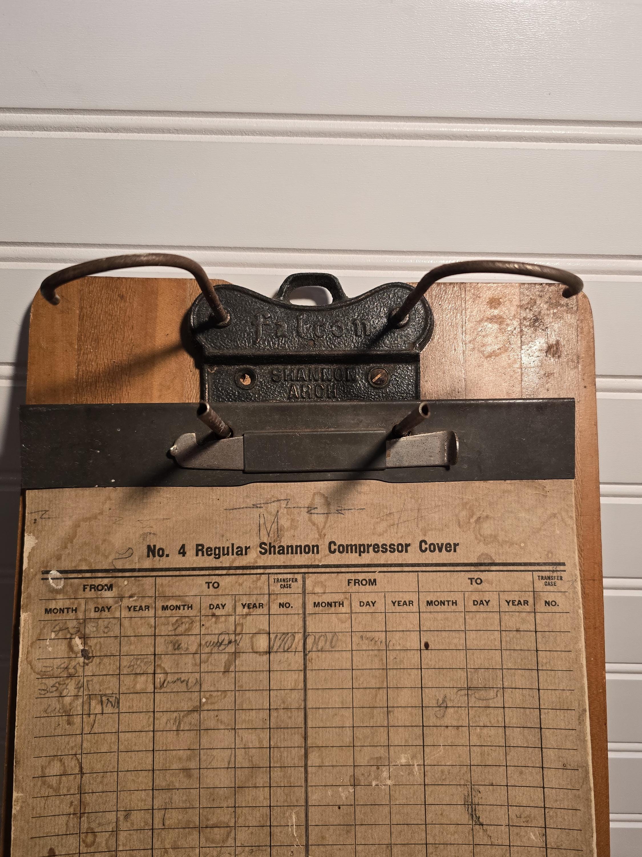 RARE Antique / Vintage Shannon Arch Bankers File Board Clipboard
