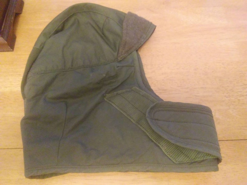 Vintage Army Green Cap Cold Weather Insulating Helmet Liner Etsy