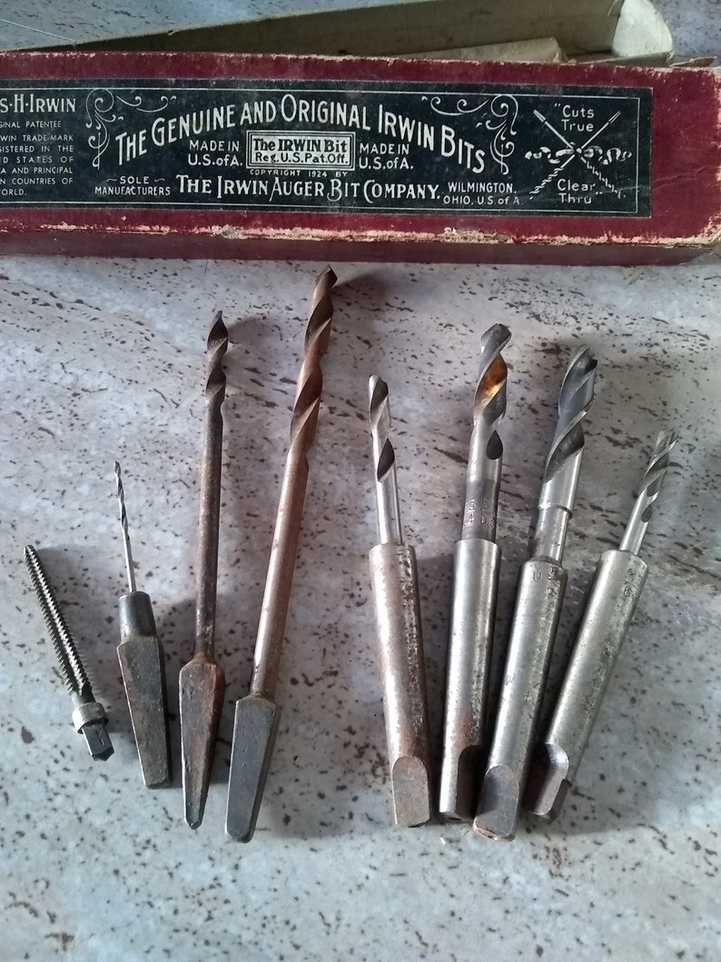 Vintage Irwin Bits Box Genuine and Original Irwin Bit Cardboard Box