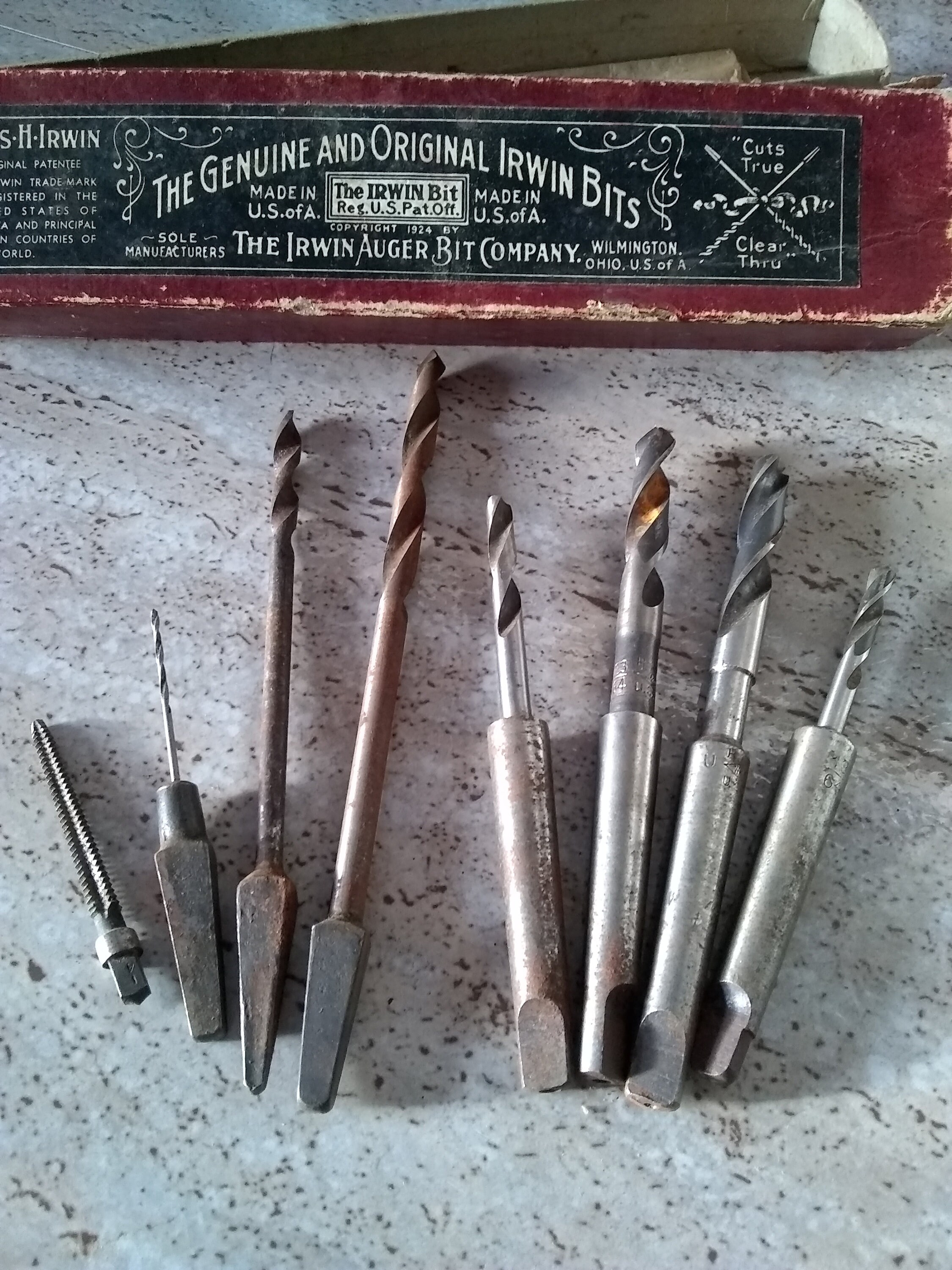 Vintage Irwin Bits Box Genuine and Original Irwin Bit Cardboard