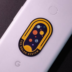 SOLAR SYSTEM planets sticker - matte vinyl - space travel exploration sticker - mission badge patch crest laptop decal