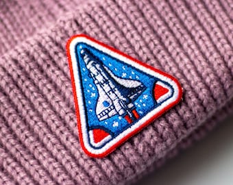 Nasa Space Shuttle Embroidered Patch - 2 X 2 Pouces - Outer Space Mission badge patch - Jacket astronaut patches