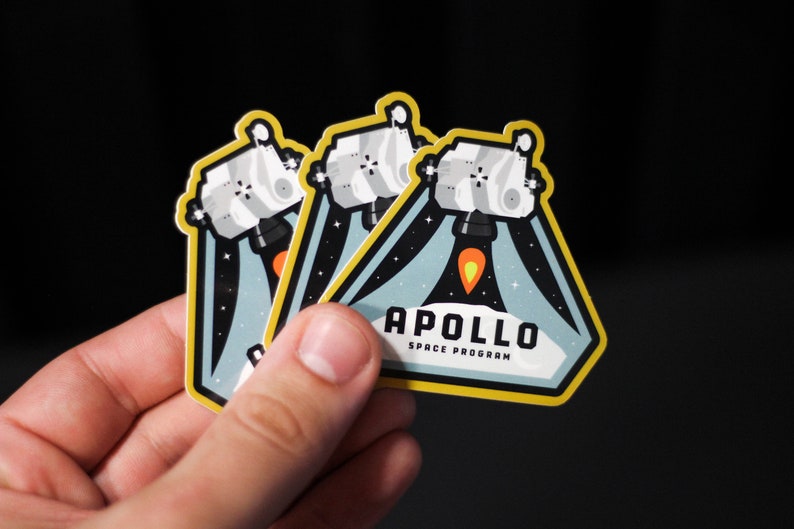 Apollo Space Program Vinyl Sticker Mission Patch - 2.5'x2.5' Laptop ...