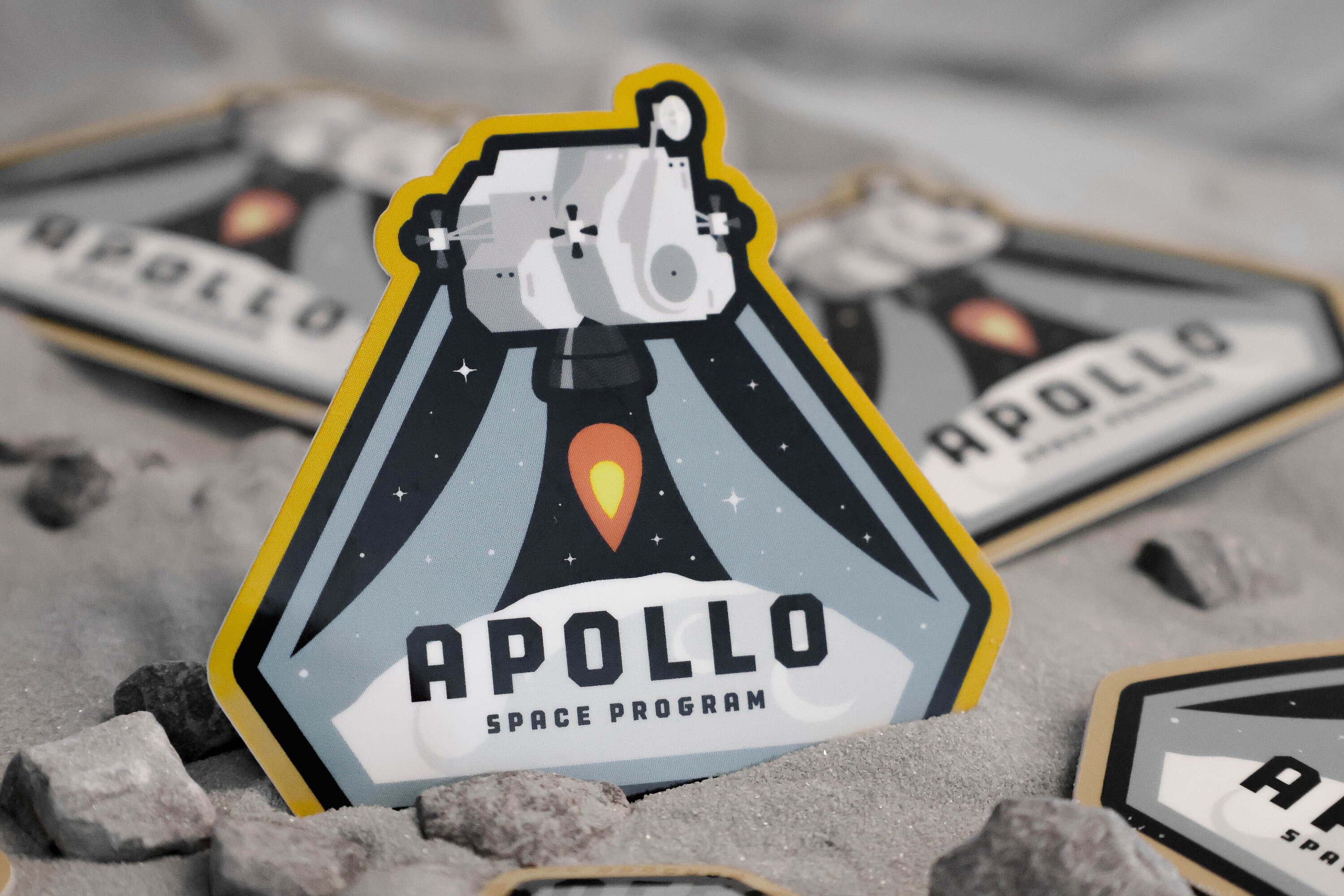 Apollo Space Program Vinyl Sticker Mission Patch - 2.5'x2.5' Laptop ...