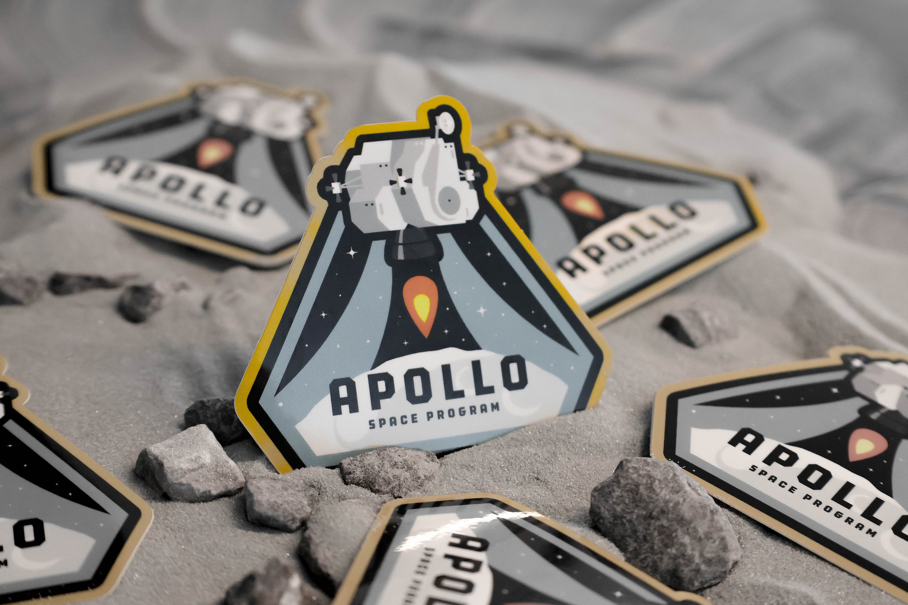 Apollo Decals Graphics Apollo Space Program Vinyl Sticker Mission Patch - 2.5'x2.5' Laptop ...