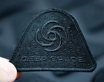 Deep Space Black Embroidered Patch - 3 X 2.25 Inch - Outer Space Mission badge patch - Jacket astronaut patches - galaxy travel crest