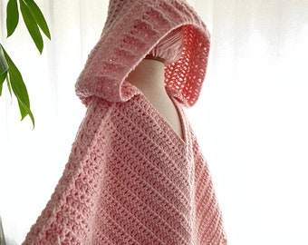 Pattern hooded poncho kids // chunky poncho // Shawl Scarf pattern // diy crochet // gehaakte poncho // haakpatroon // best seller
