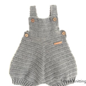 Crochet Pattern Baby Romper Bjorn dungarees afbeelding 2