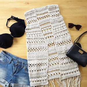 Haakpatroon Boho vest // haak patroon Ibiza vest // Beach dress // Swimsuit cover // Festival vest // Ibiza Cardigan // Summer cardigan