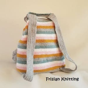 Crochet pattern backpack crochet, crochet pattern bag, crochet bag pattern, haakpatroon rugtas image 3