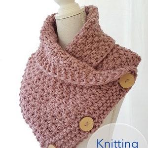Knitting pattern shawl // knit pattern wrap // pattern cowl image 2