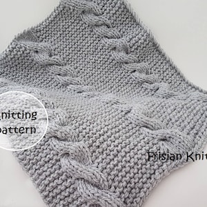 pattern baby blanket // cable knitting pattern //baby blanket // throw // easy pattern // christmas gift // baby shower gift // breipatroon