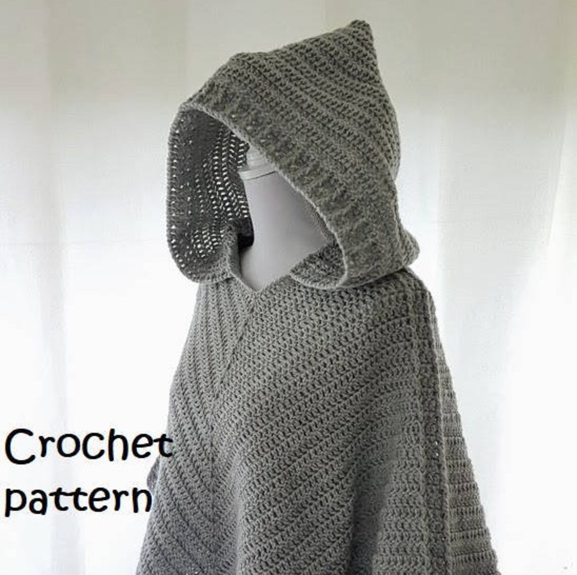 Pattern hooded poncho // chunky poncho // Shawl Scarf pattern Etsy